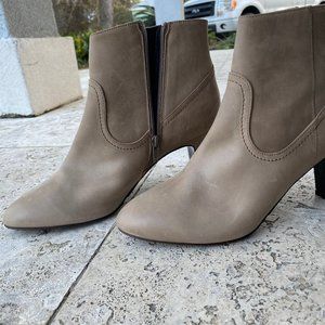 Tan JCrew Heeled Booties